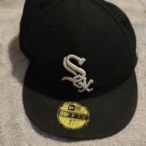 New Era Black 59FIFTY Cap with White Logo